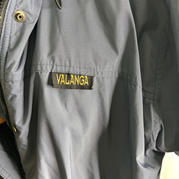 VALANGA BLUE WINTER COAT WARM VINTAGE WITH HOODIE COAT FAUX SHERPA WOMAN SIZE 12 - Picture 10 of 16